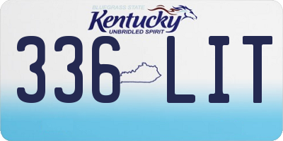 KY license plate 336LIT