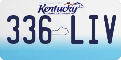 KY license plate 336LIV