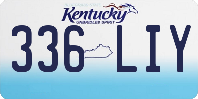 KY license plate 336LIY