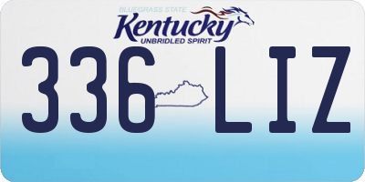 KY license plate 336LIZ