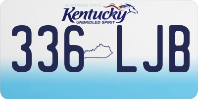 KY license plate 336LJB