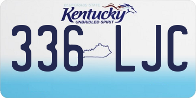 KY license plate 336LJC