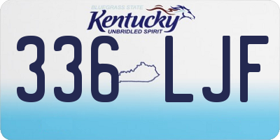 KY license plate 336LJF