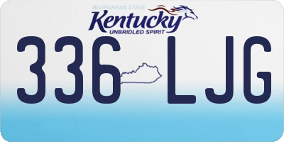 KY license plate 336LJG