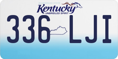 KY license plate 336LJI