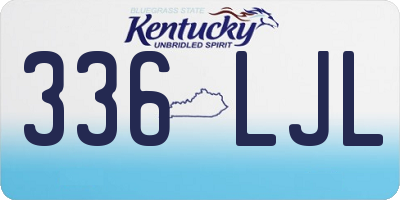 KY license plate 336LJL