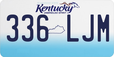 KY license plate 336LJM