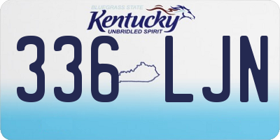 KY license plate 336LJN