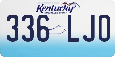 KY license plate 336LJO
