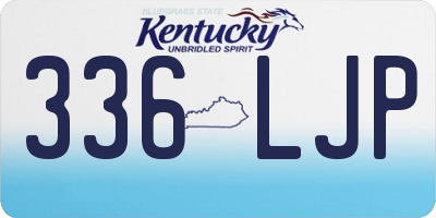 KY license plate 336LJP