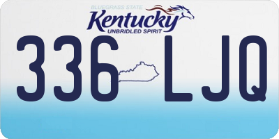 KY license plate 336LJQ