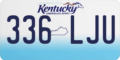 KY license plate 336LJU