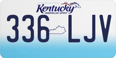 KY license plate 336LJV