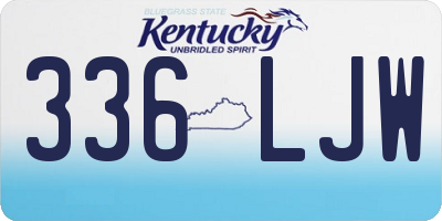 KY license plate 336LJW