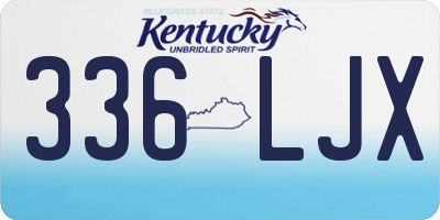 KY license plate 336LJX