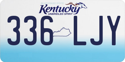 KY license plate 336LJY