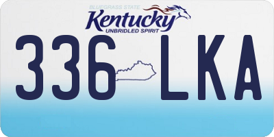 KY license plate 336LKA