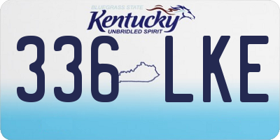 KY license plate 336LKE