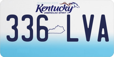 KY license plate 336LVA