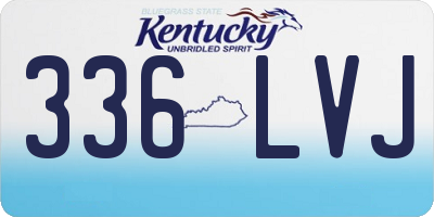KY license plate 336LVJ