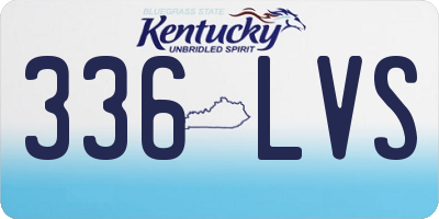 KY license plate 336LVS