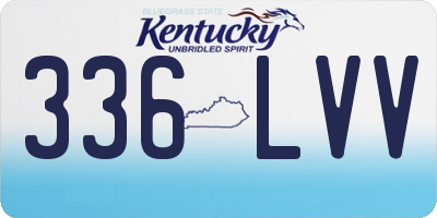 KY license plate 336LVV