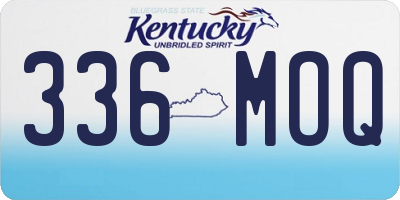 KY license plate 336MOQ