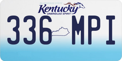 KY license plate 336MPI