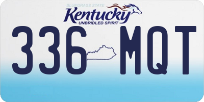KY license plate 336MQT