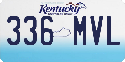 KY license plate 336MVL