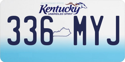 KY license plate 336MYJ