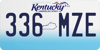 KY license plate 336MZE