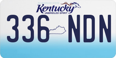 KY license plate 336NDN