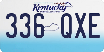 KY license plate 336QXE