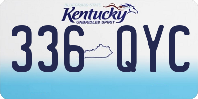 KY license plate 336QYC