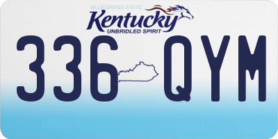 KY license plate 336QYM
