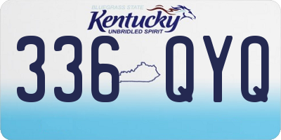KY license plate 336QYQ