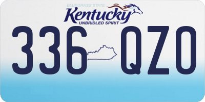 KY license plate 336QZO