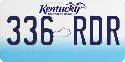 KY license plate 336RDR
