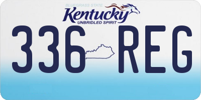 KY license plate 336REG