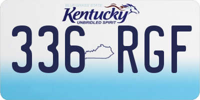 KY license plate 336RGF
