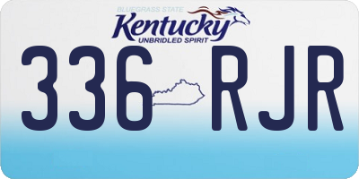 KY license plate 336RJR