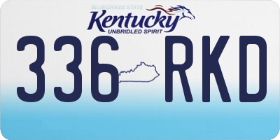 KY license plate 336RKD