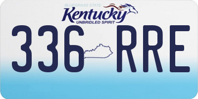 KY license plate 336RRE