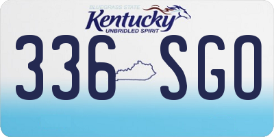 KY license plate 336SGO