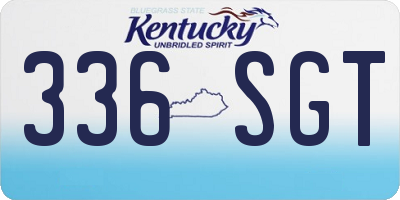 KY license plate 336SGT