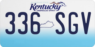 KY license plate 336SGV