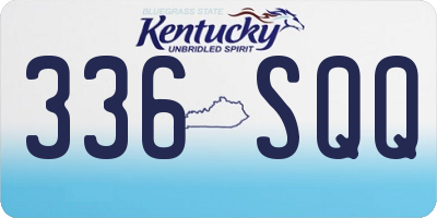 KY license plate 336SQQ