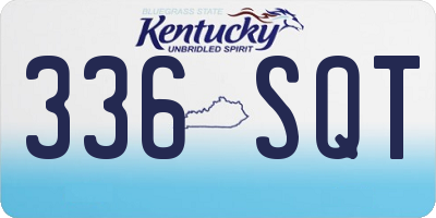 KY license plate 336SQT