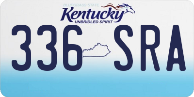 KY license plate 336SRA